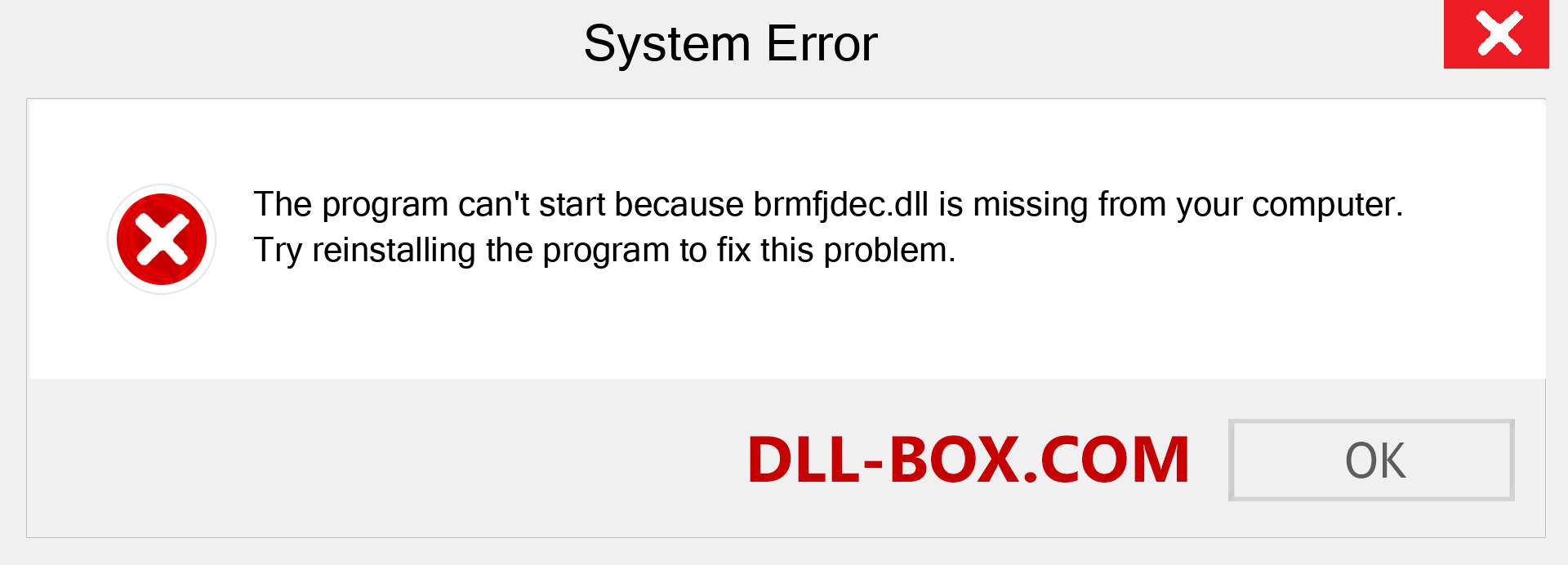  brmfjdec.dll file is missing?. Download for Windows 7, 8, 10 - Fix  brmfjdec dll Missing Error on Windows, photos, images
